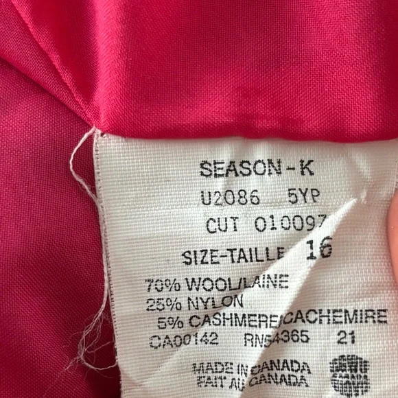 Vintage Wool-Cashmere Blend Plaid Blazer size M - Picture 7 of 8